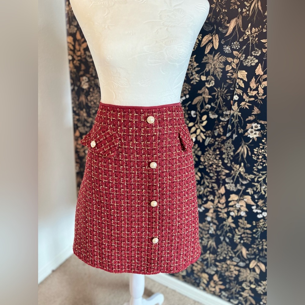 Plaid A-line Skirt